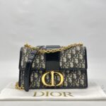 Dior Montaigne Chain Bag Blue Oblique GHW