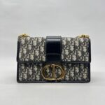 Dior Montaigne Chain Bag Blue Oblique GHW