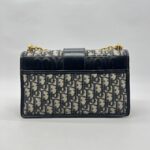 Dior Montaigne Chain Bag Blue Oblique GHW
