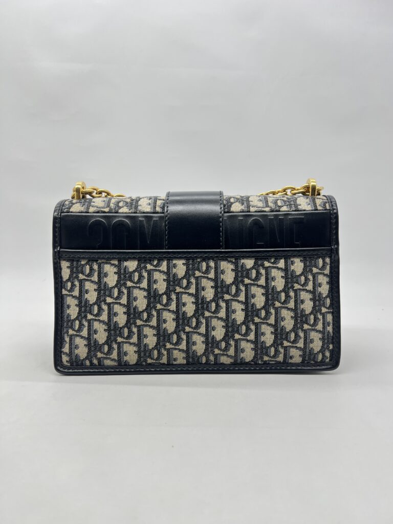 Dior Montaigne Chain Bag Blue Oblique GHW