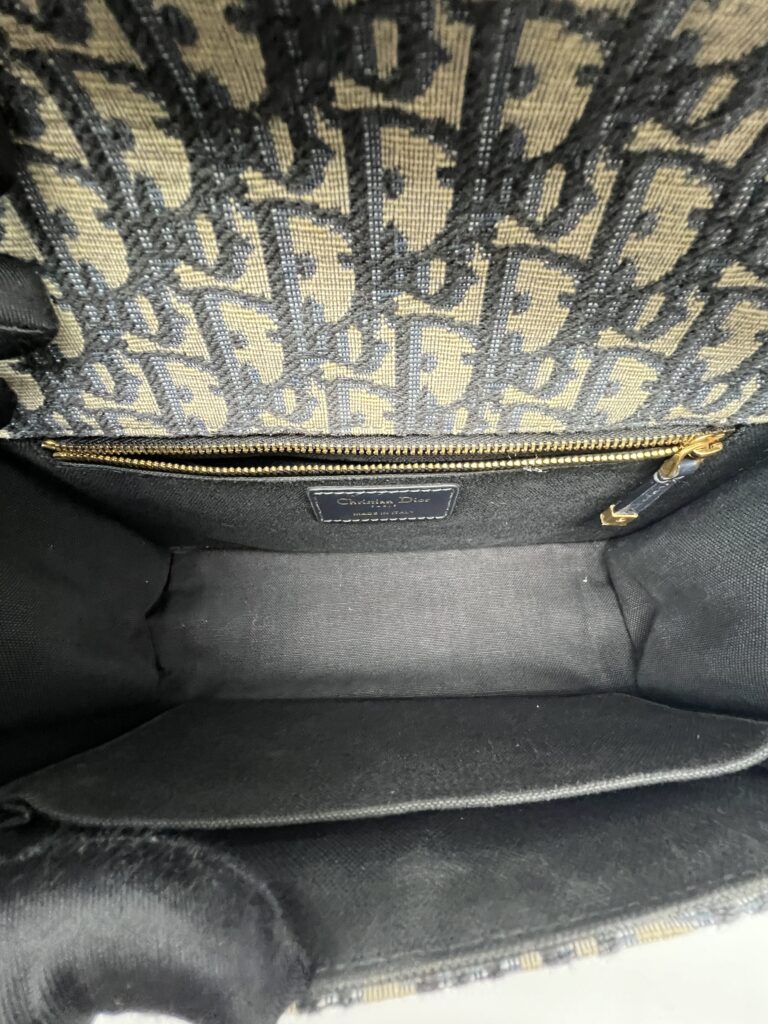 Dior Montaigne Chain Bag Blue Oblique GHW
