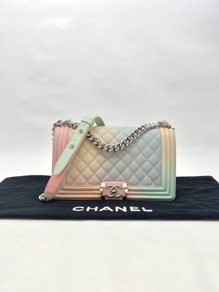 Chanel Boy 25 Caviar Rainbow
