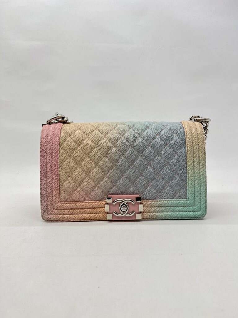 Chanel Boy 25 Caviar Rainbow