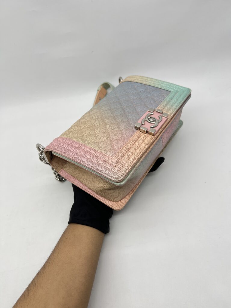 Chanel Boy 25 Caviar Rainbow