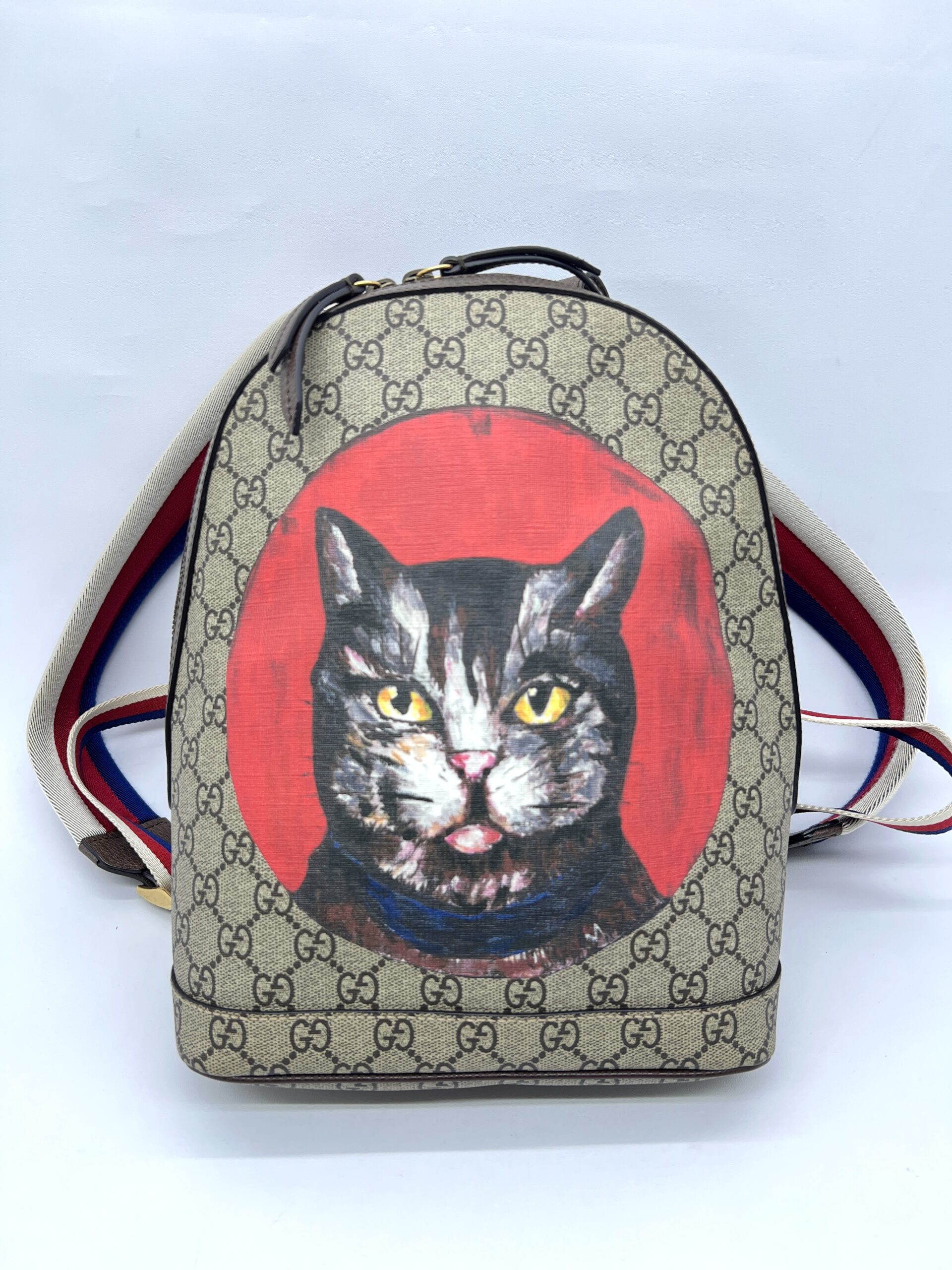 Gucci Bosco Bakpack Cat Supreme Canvas Stripe