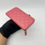 Chanel Medium Zip Wallet Caviar Pink GHW