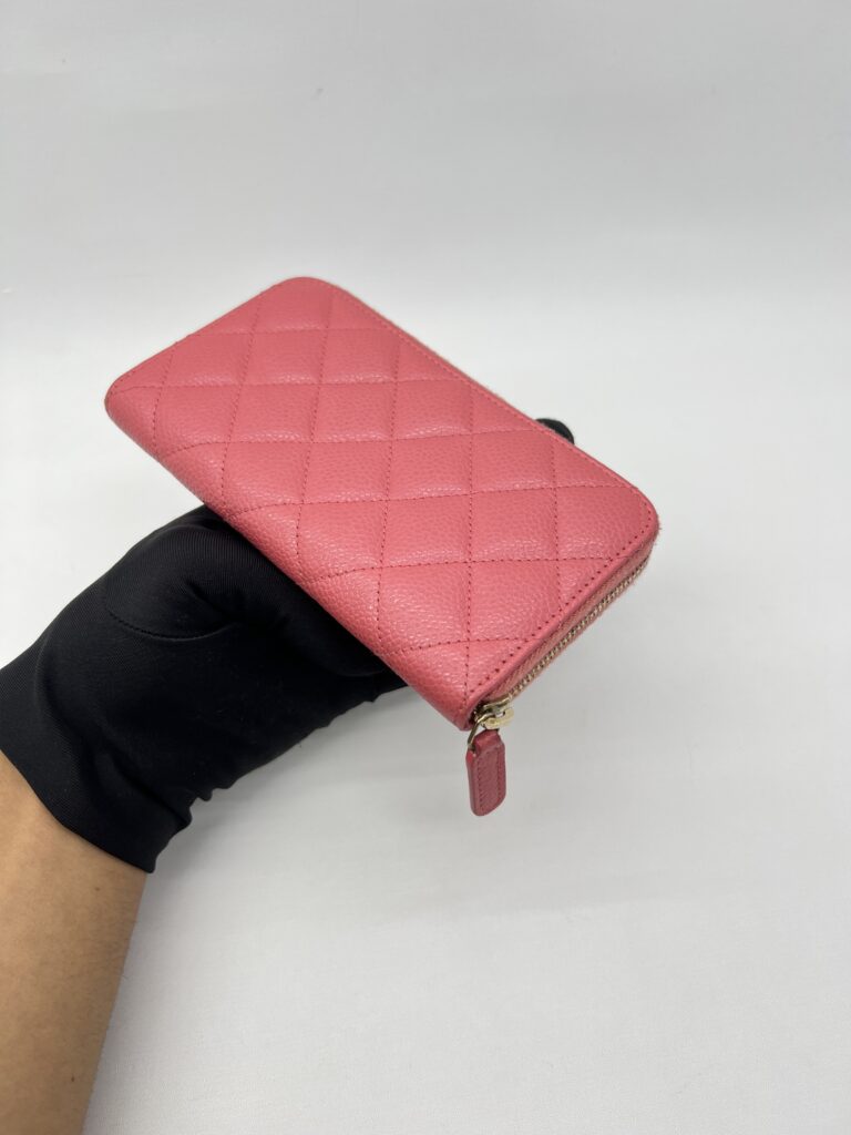 Chanel Medium Zip Wallet Caviar Pink GHW