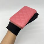 Chanel Medium Zip Wallet Caviar Pink GHW