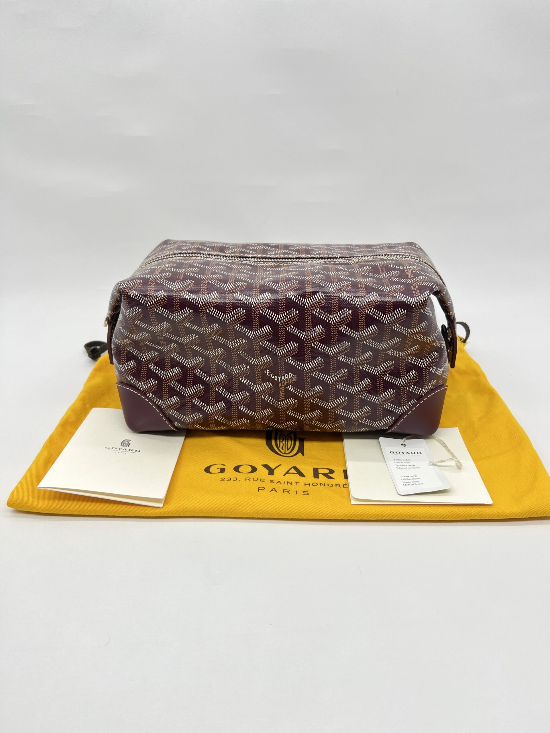 Goyard Bowling 25 Toiletry Bag Goyardine Burgundy