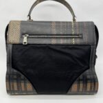 Prada Plaid Satchel Nylon Black