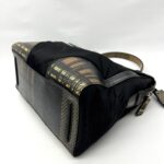 Prada Plaid Satchel Nylon Black
