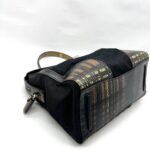 Prada Plaid Satchel Nylon Black