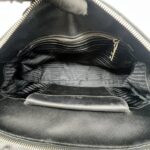Prada Plaid Satchel Nylon Black