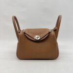 Hermes Mini Lindy Clemence Gold PHW