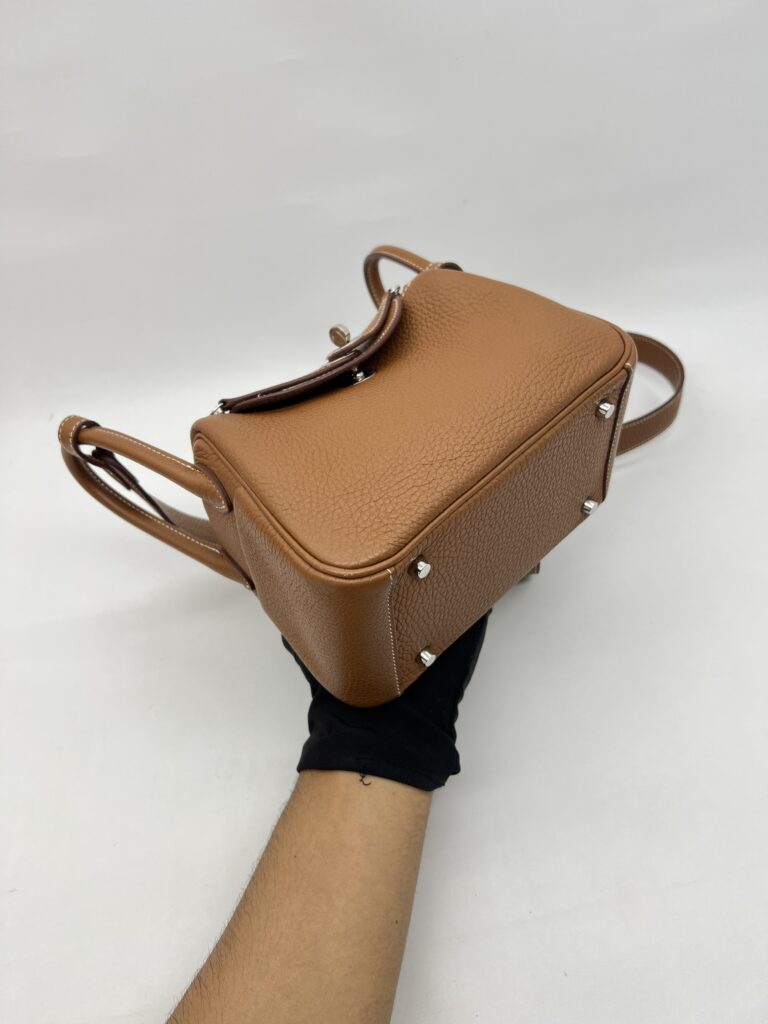 Hermes Mini Lindy Clemence Gold PHW