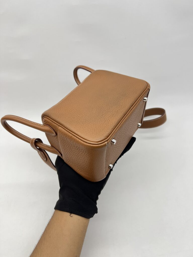 Hermes Mini Lindy Clemence Gold PHW