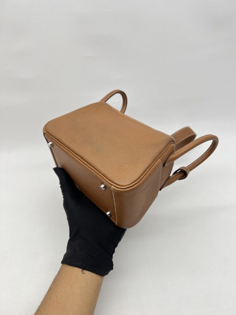 Hermes Mini Lindy Clemence Gold PHW