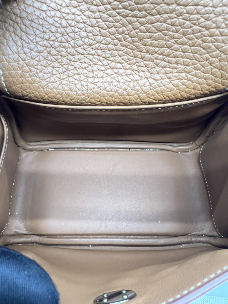 Hermes Mini Lindy Clemence Gold PHW