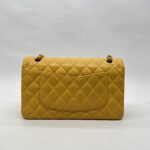 Chanel Medium Classic D.Flap Caviar Yellow GHW