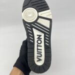 Louis Vuitton Trainer Sneakers Black White Denim