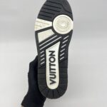 Louis Vuitton Trainer Sneakers Black White Denim