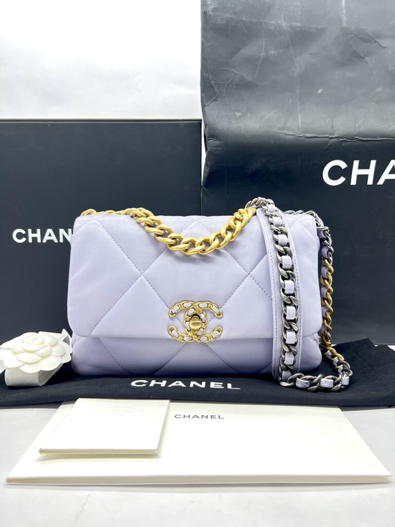 Chanel Small 19 Bag Lilac Lambskin