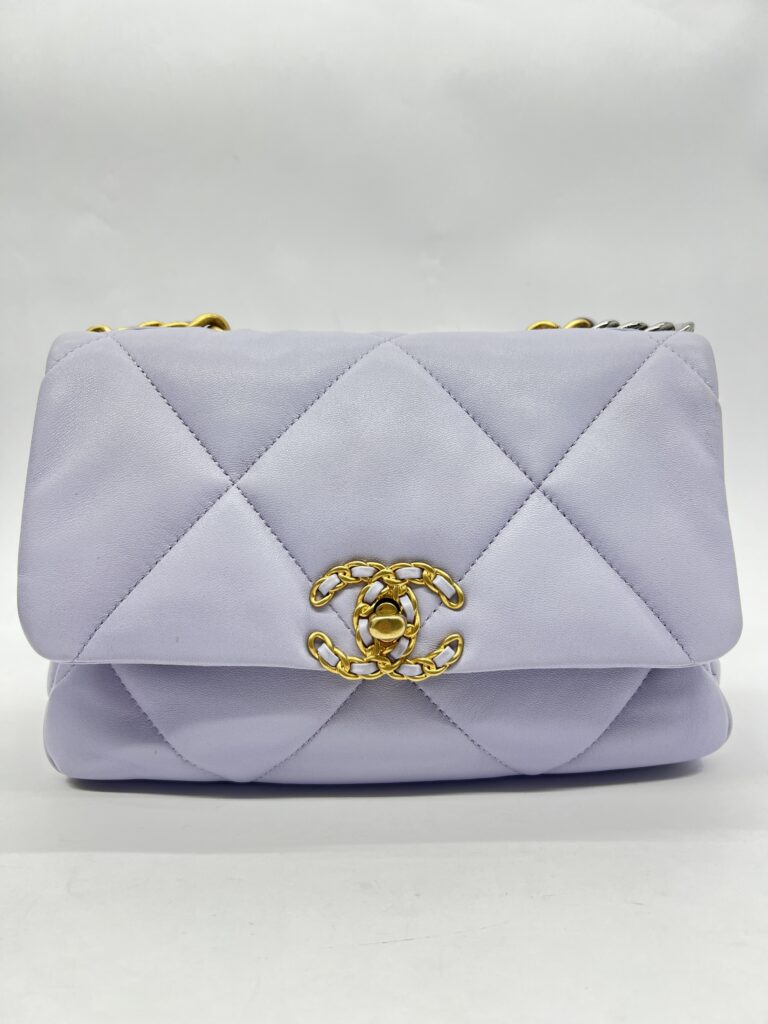 Chanel Small 19 Bag Lilac Lambskin