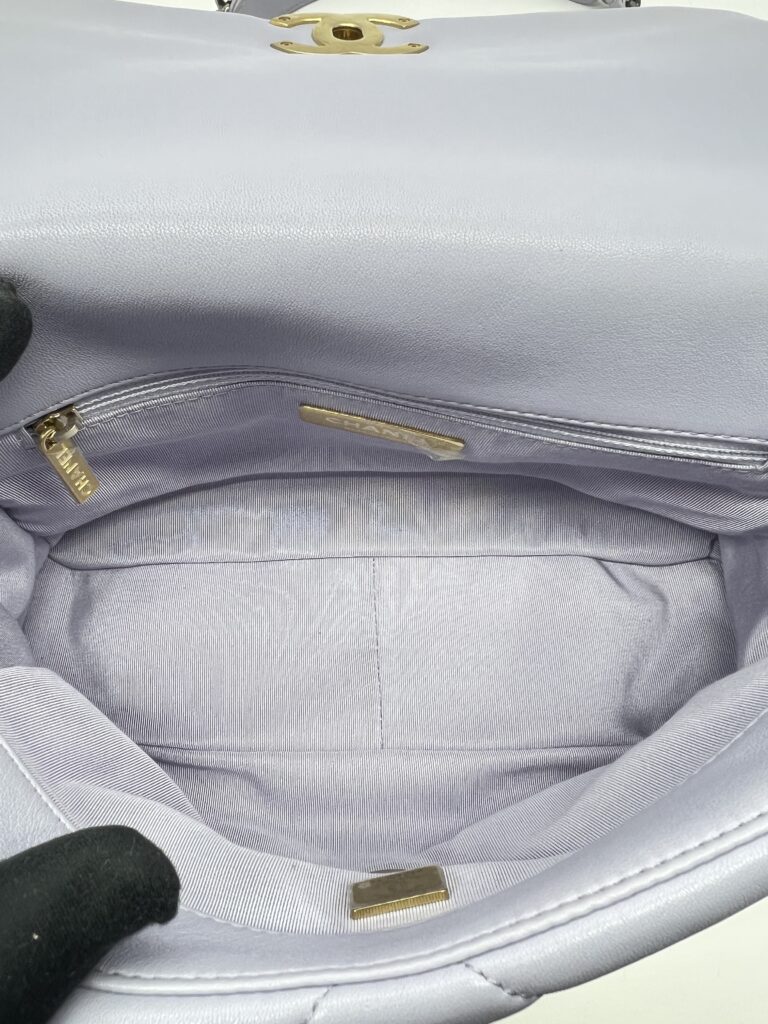Chanel Small 19 Bag Lilac Lambskin