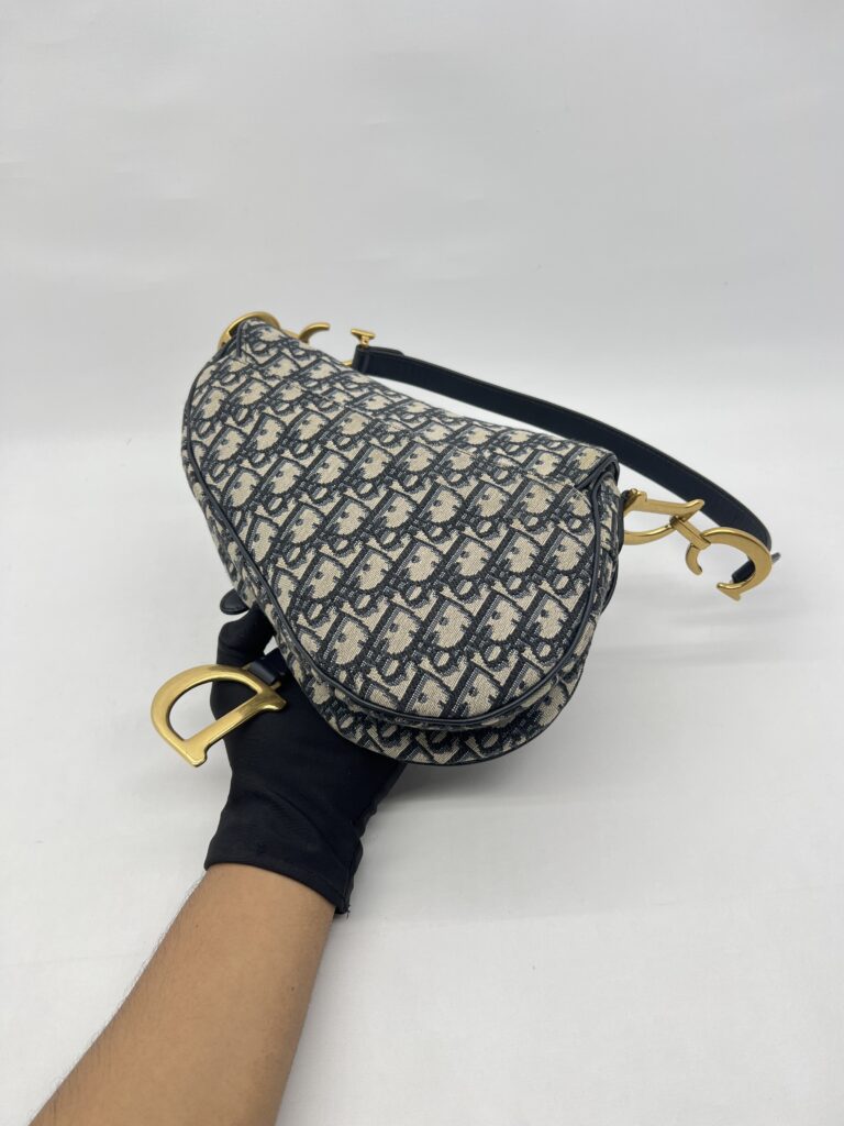 Dior Saddle Medium Canvas Oblique GHW