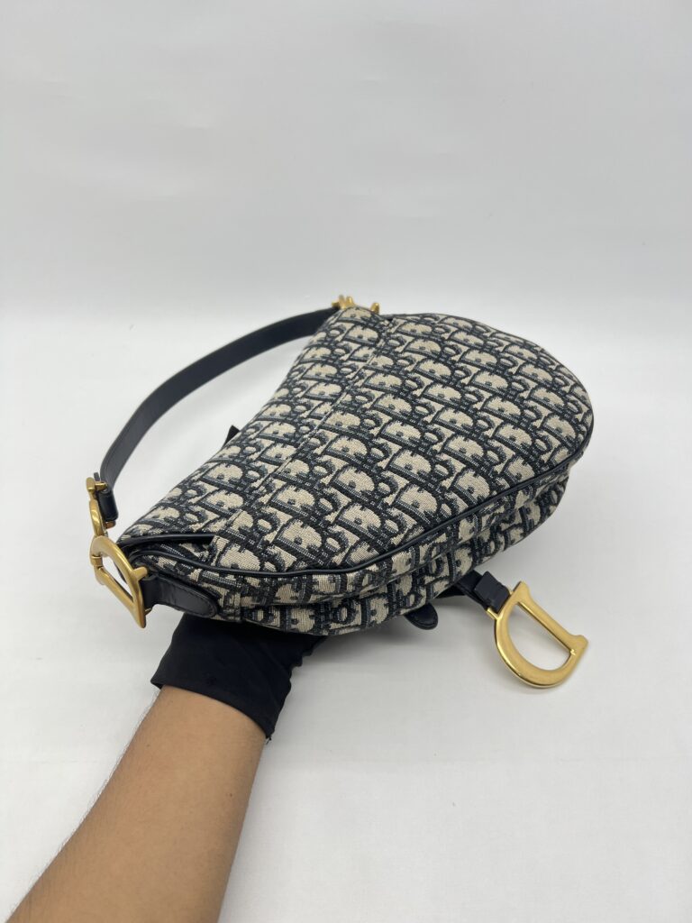 Dior Saddle Medium Canvas Oblique GHW