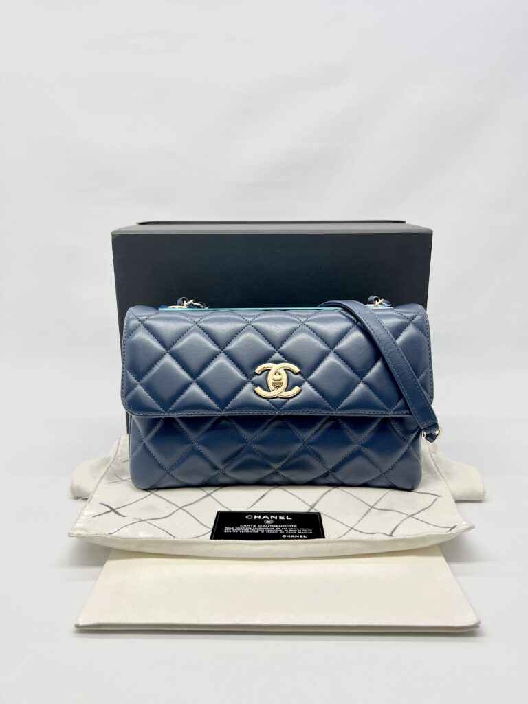 Chanel Trendy CC Flap Lambskin Blue GHW