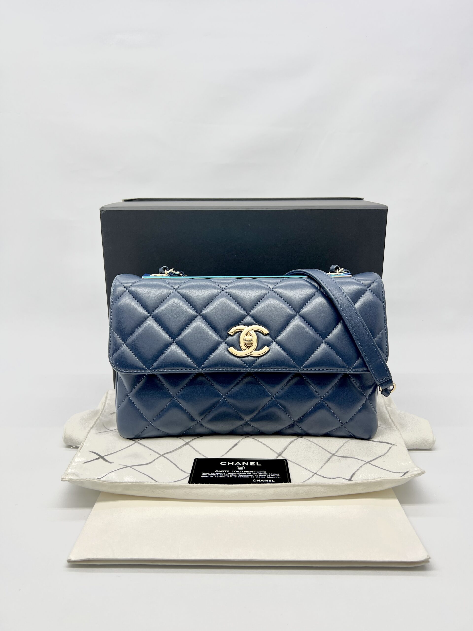 Chanel Trendy CC Flap Lambskin Blue GHW