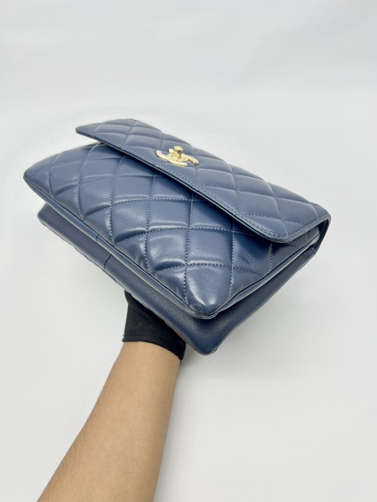Chanel Trendy CC Flap Lambskin Blue GHW