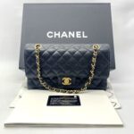Chanel Medium Classic D Flap Caviar Black GHW