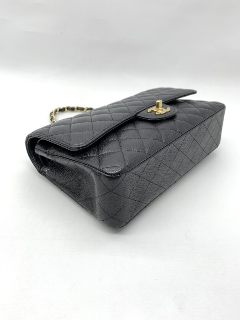 Chanel Medium Classic D Flap Caviar Black GHW