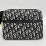 Dior Travel Kit Pouch Canvas Oblique Blue GHW