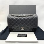 Chanel Jumbo Classic D Flap Caviar Black SHW