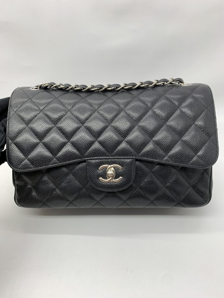 Chanel Jumbo Classic D Flap Caviar Black SHW