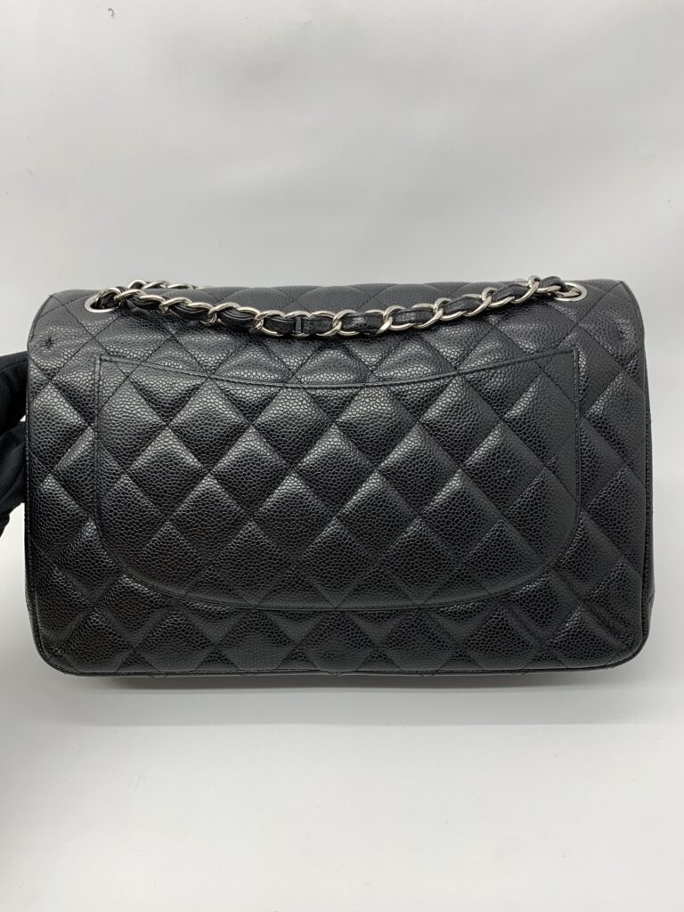 Chanel Jumbo Classic D Flap Caviar Black SHW
