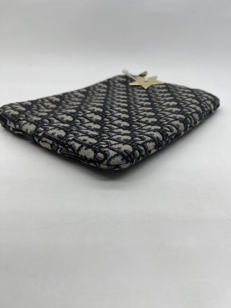 Dior Travel Kit Pouch Canvas Oblique Blue GHW