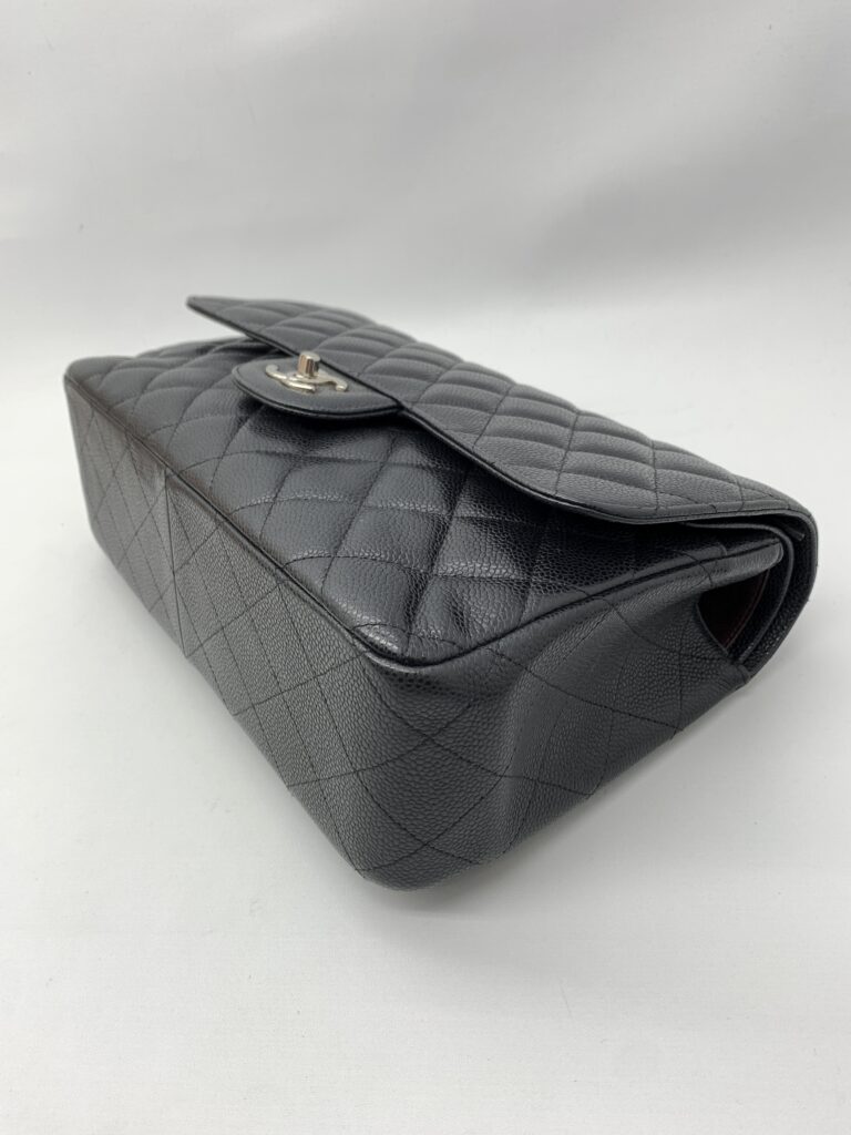 Chanel Jumbo Classic D Flap Caviar Black SHW