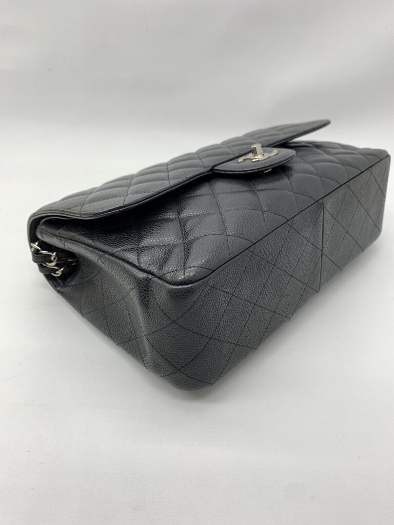 Chanel Jumbo Classic D Flap Caviar Black SHW