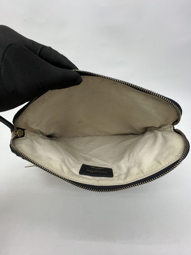 Dior Travel Kit Pouch Canvas Oblique Blue GHW