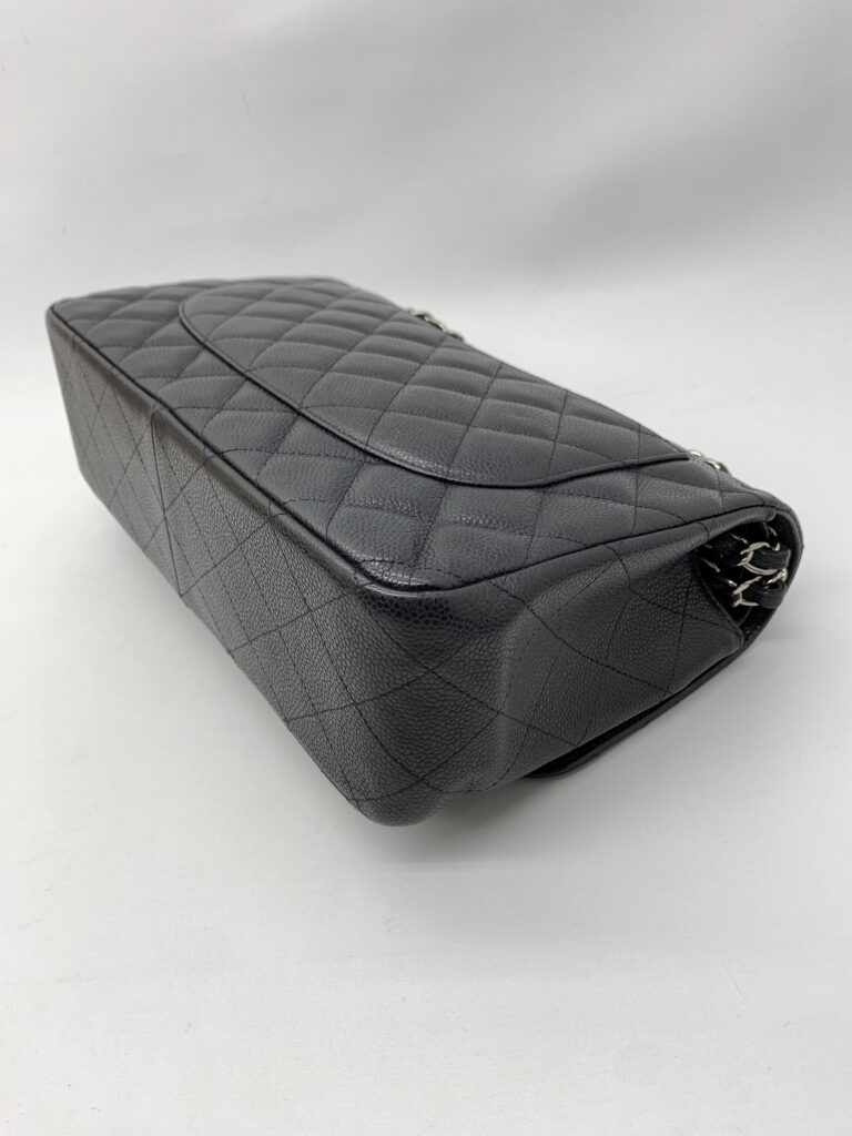 Chanel Jumbo Classic D Flap Caviar Black SHW