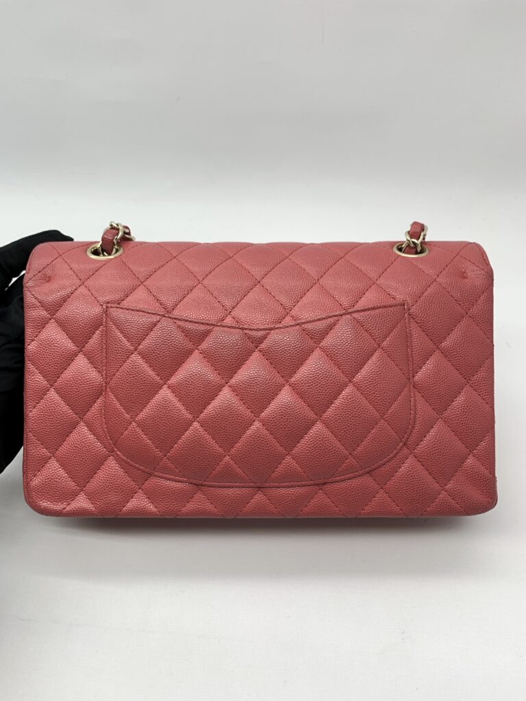 Chanel Classic Medium D Flap Caviar Pink GHW