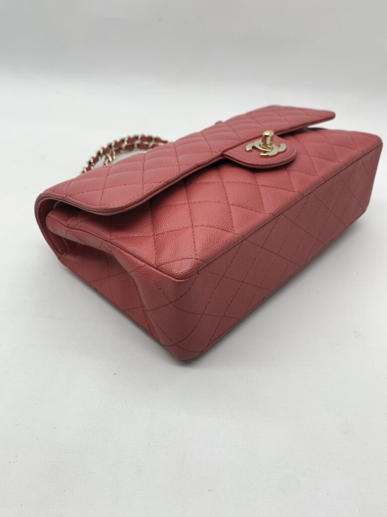 Chanel Classic Medium D Flap Caviar Pink GHW