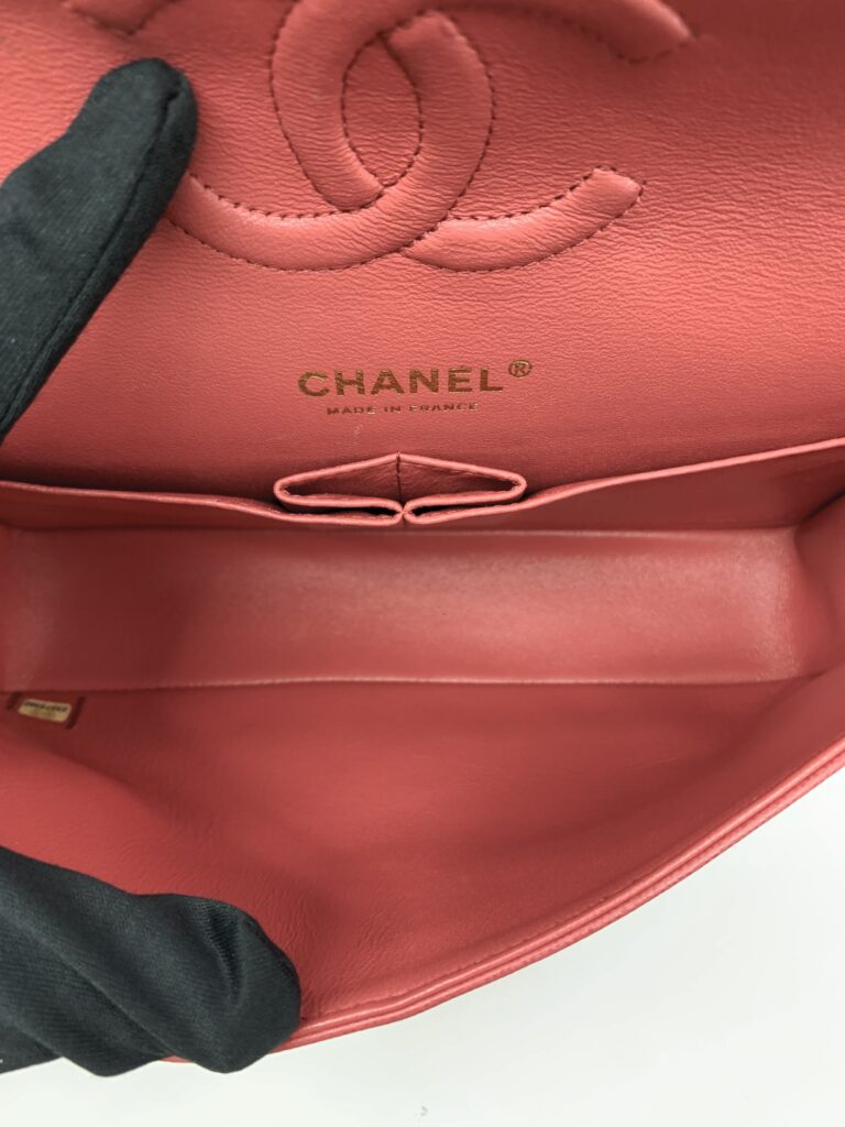 Chanel Classic Medium D Flap Caviar Pink GHW