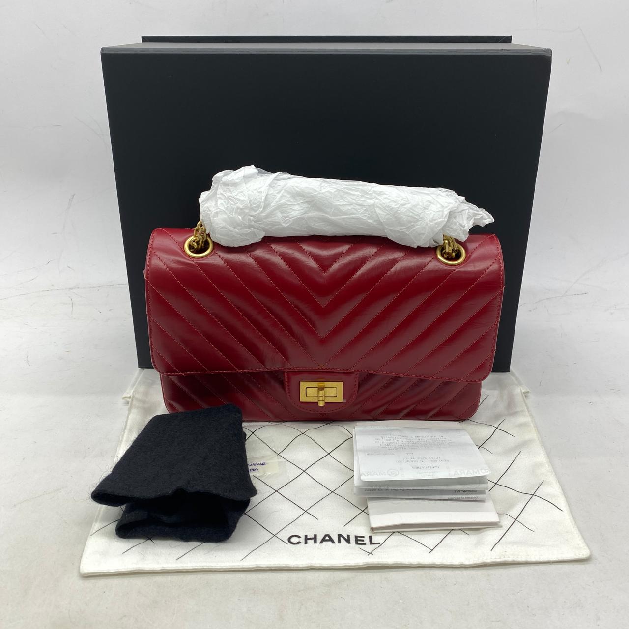 Chanel Reissue Aged Calfskin Red GHW