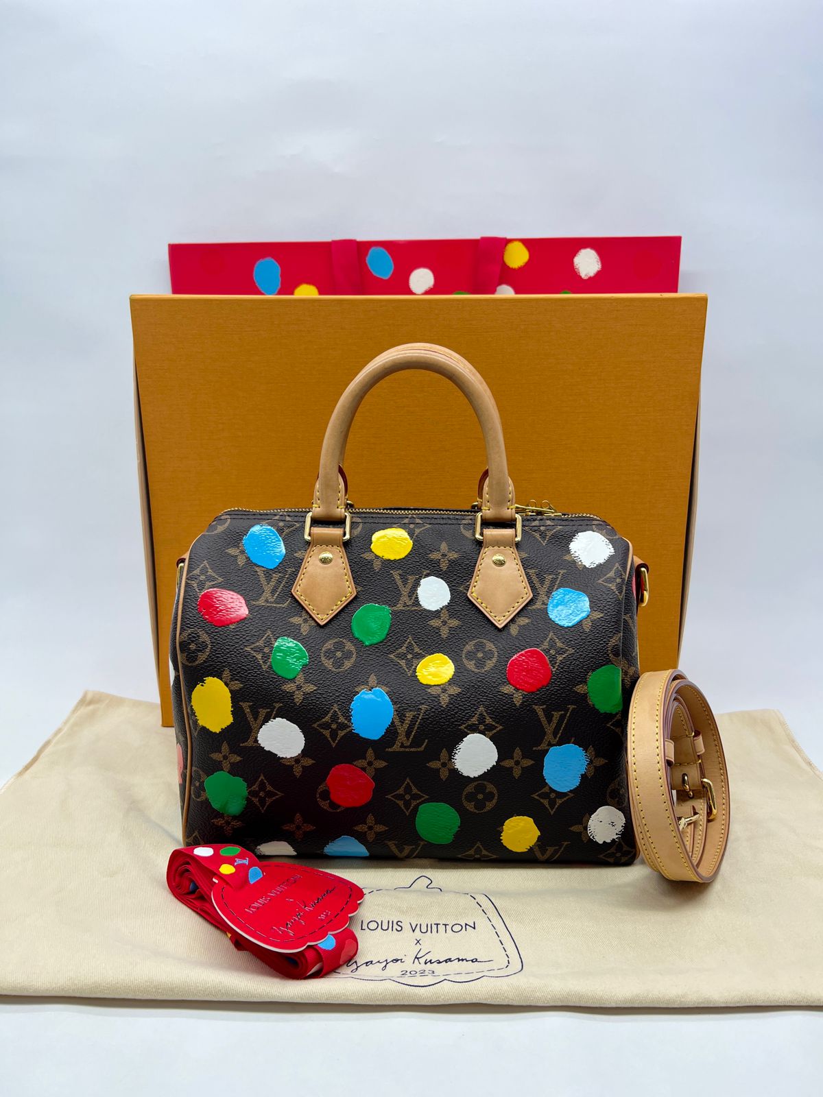 Speedy Bandou 25 Monogram Infinity Dots Yayoi Kusama