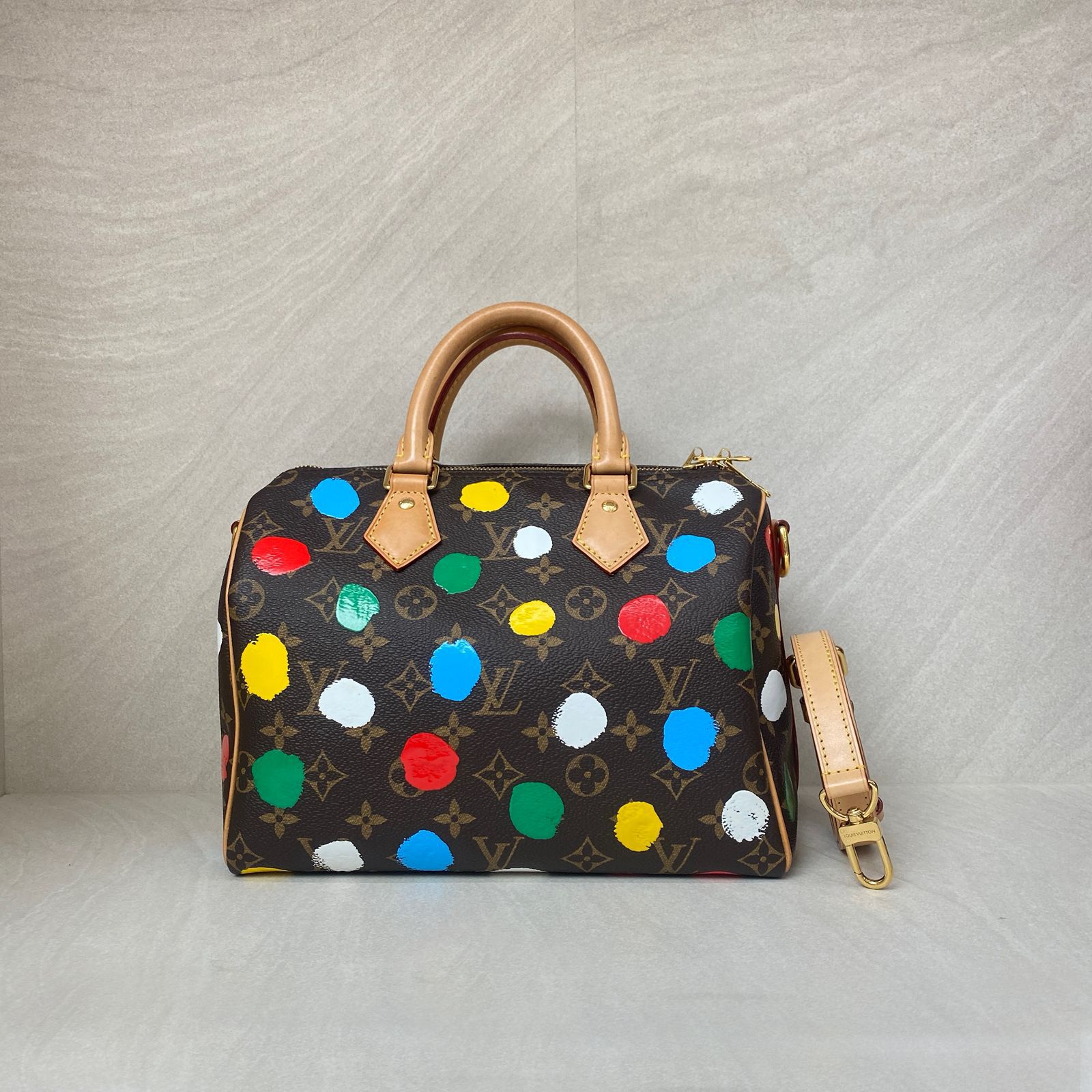 Speedy Bandou 25 Monogram Infinity Dots Yayoi Kusama